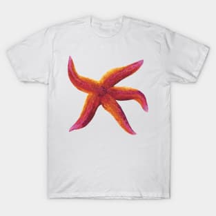 Starfish Glowing Pink and Orange T-Shirt